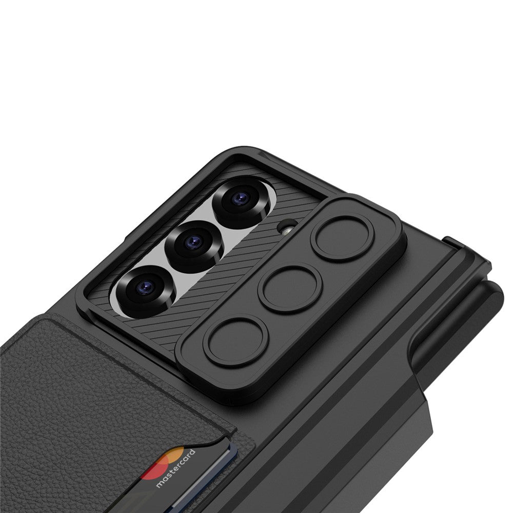 GKK For Samsung Galaxy Z Fold6 5G Case Magnetic Hinge Protection PC Phone Cover with Screen Film, Pencil Holder