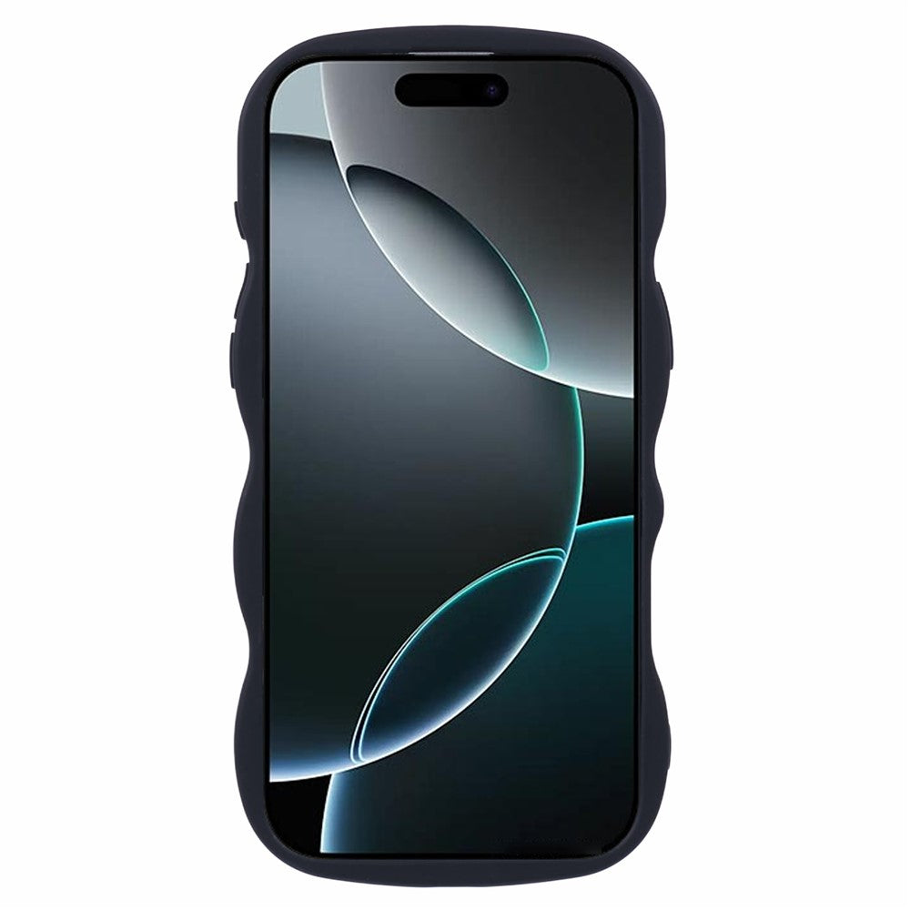 XL Series For iPhone 16 Pro Case TPU Protective Phone Cover Unique Curly Wave Frame