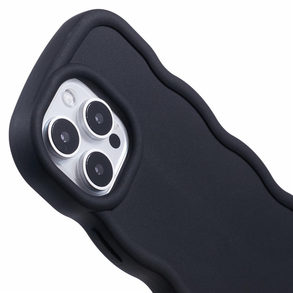 XL Series For iPhone 16 Pro Max Case TPU Protective Phone Cover Unique Curly Wave Frame