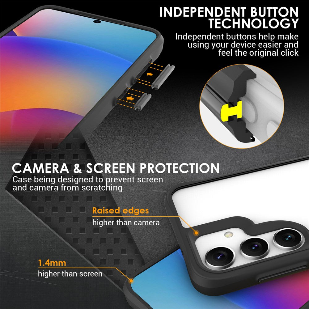 For Samsung Galaxy S25+ Case Hybrid Hard PC Soft TPU Shockproof Phone Cover