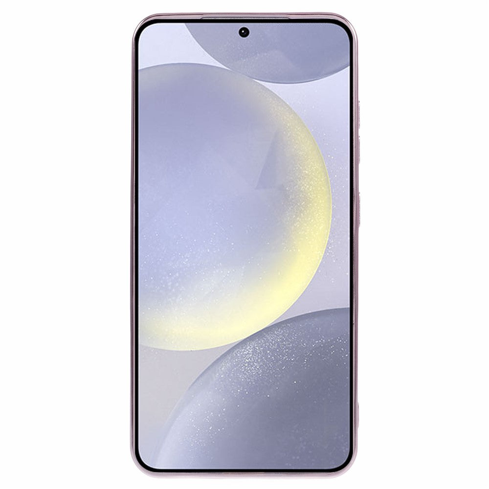 For Samsung Galaxy S25 Case Compatible with MagSafe Electroplated TPU Phone Cover with Lens Film