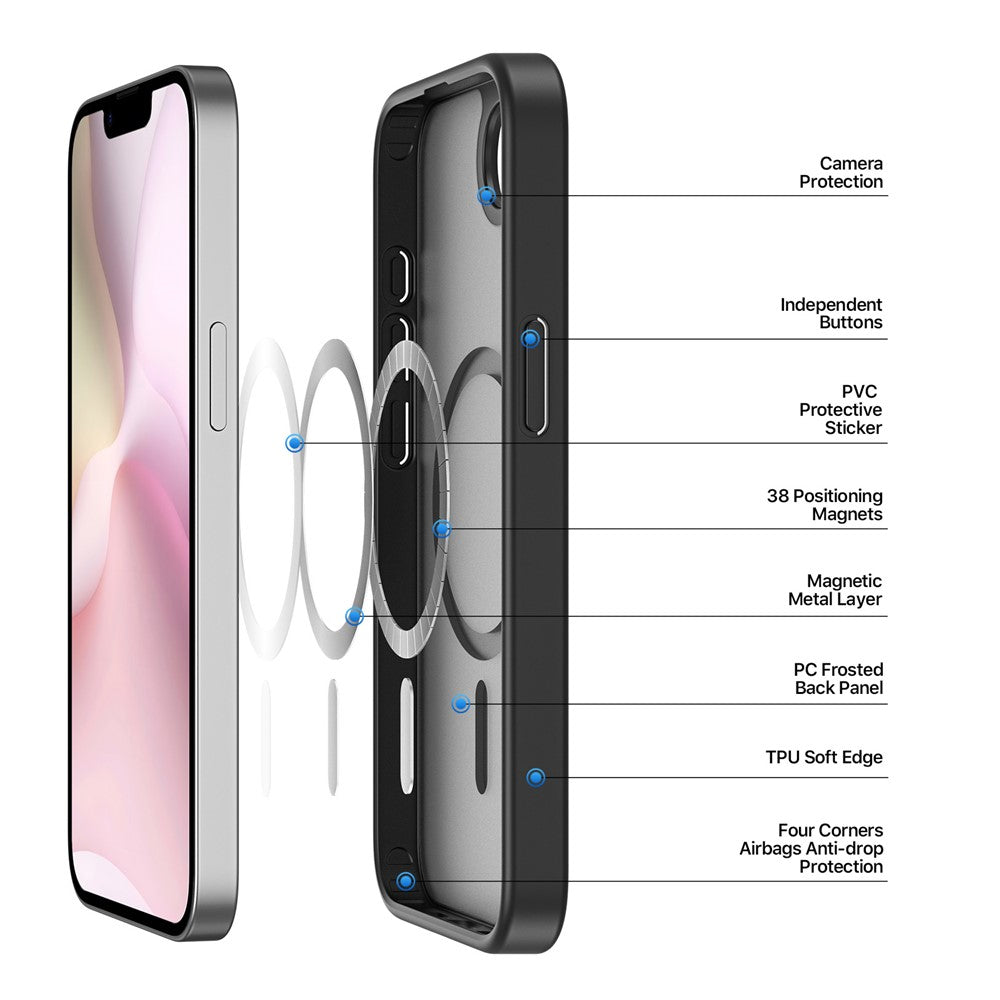 For iPhone 16e Case DUX DUCIS Yind Series PC+TPU Phone Cover Compatible with MagSafe