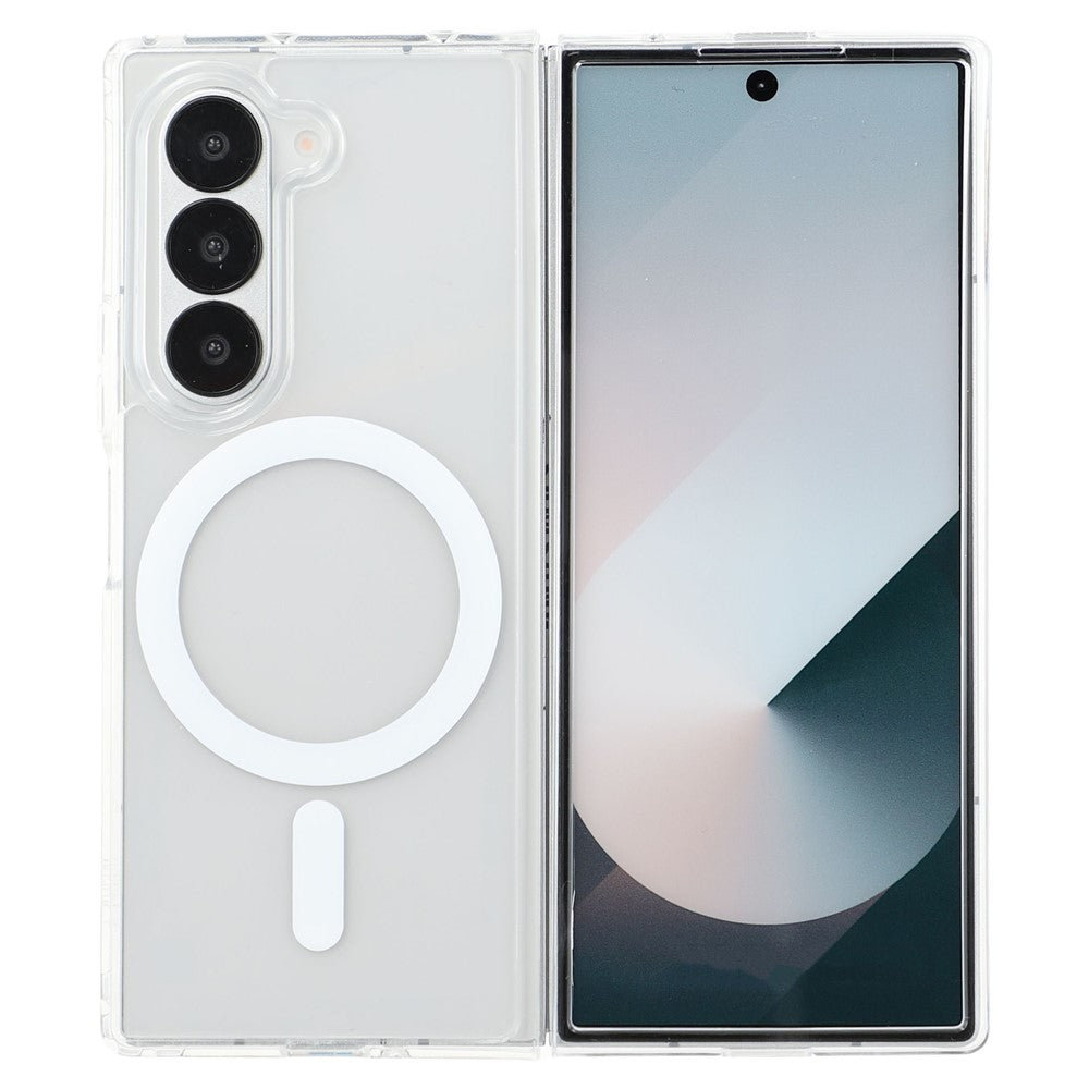 For Samsung Galaxy Z Fold6 5G Magnetic Case TPU + Acrylic Clear Phone Cover
