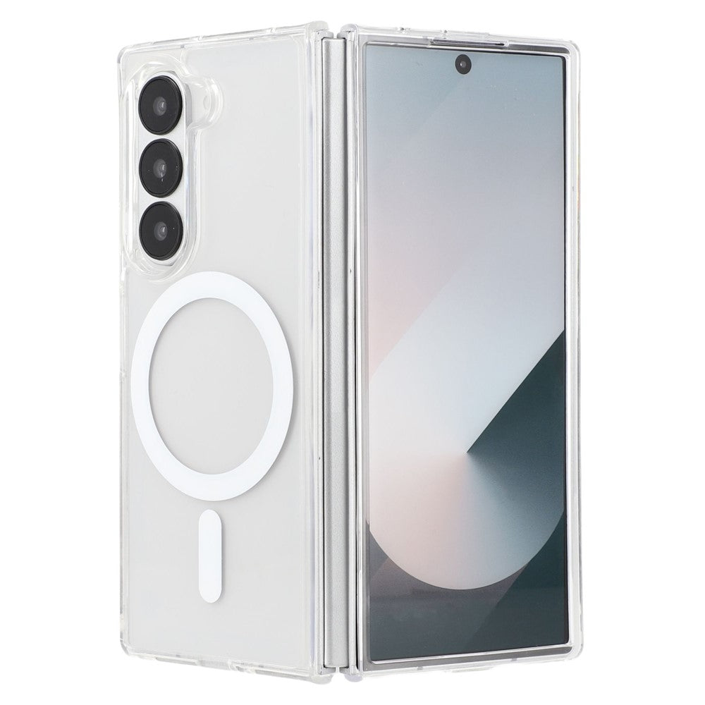 For Samsung Galaxy Z Fold6 5G Magnetic Case TPU + Acrylic Clear Phone Cover