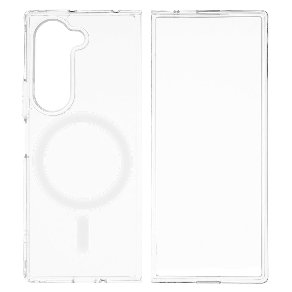 For Samsung Galaxy Z Fold6 5G Magnetic Case TPU + Acrylic Clear Phone Cover