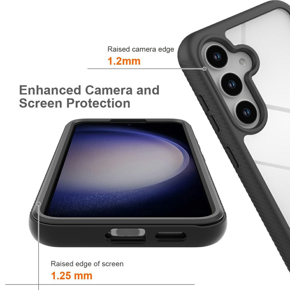 For Samsung Galaxy S24 Magnetic Case PC+TPU Phone Cover with PET Screen Film All-Around Protection