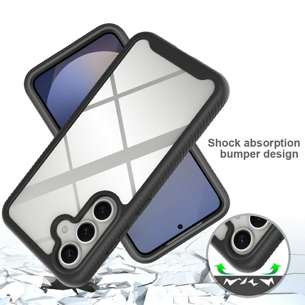 For Samsung Galaxy S25 Magnetic Case PC+TPU Phone Cover with PET Screen Film All-Around Protection