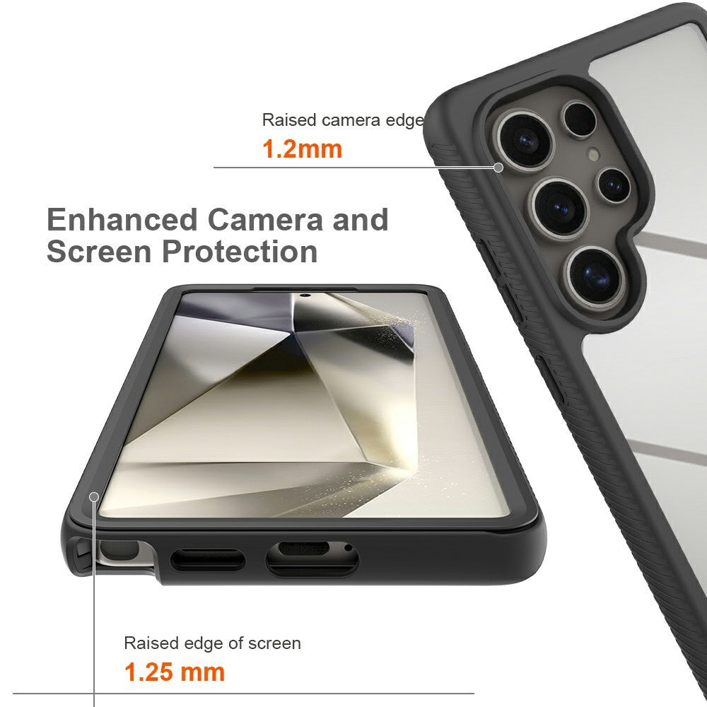 For Samsung Galaxy S25 Ultra Magnetic Case PC+TPU Phone Cover with PET Screen Film All-Around Protection