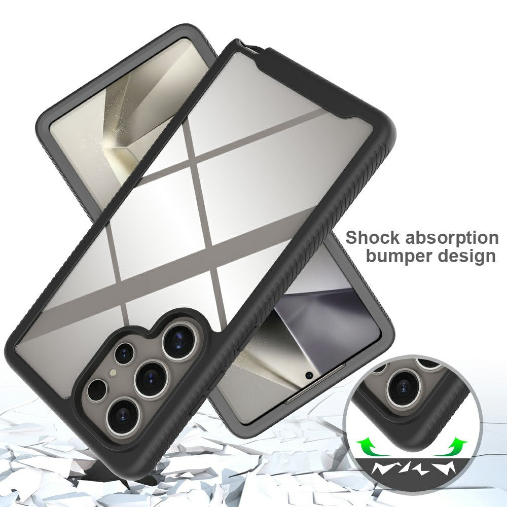 For Samsung Galaxy S25 Ultra Magnetic Case PC+TPU Phone Cover with PET Screen Film All-Around Protection