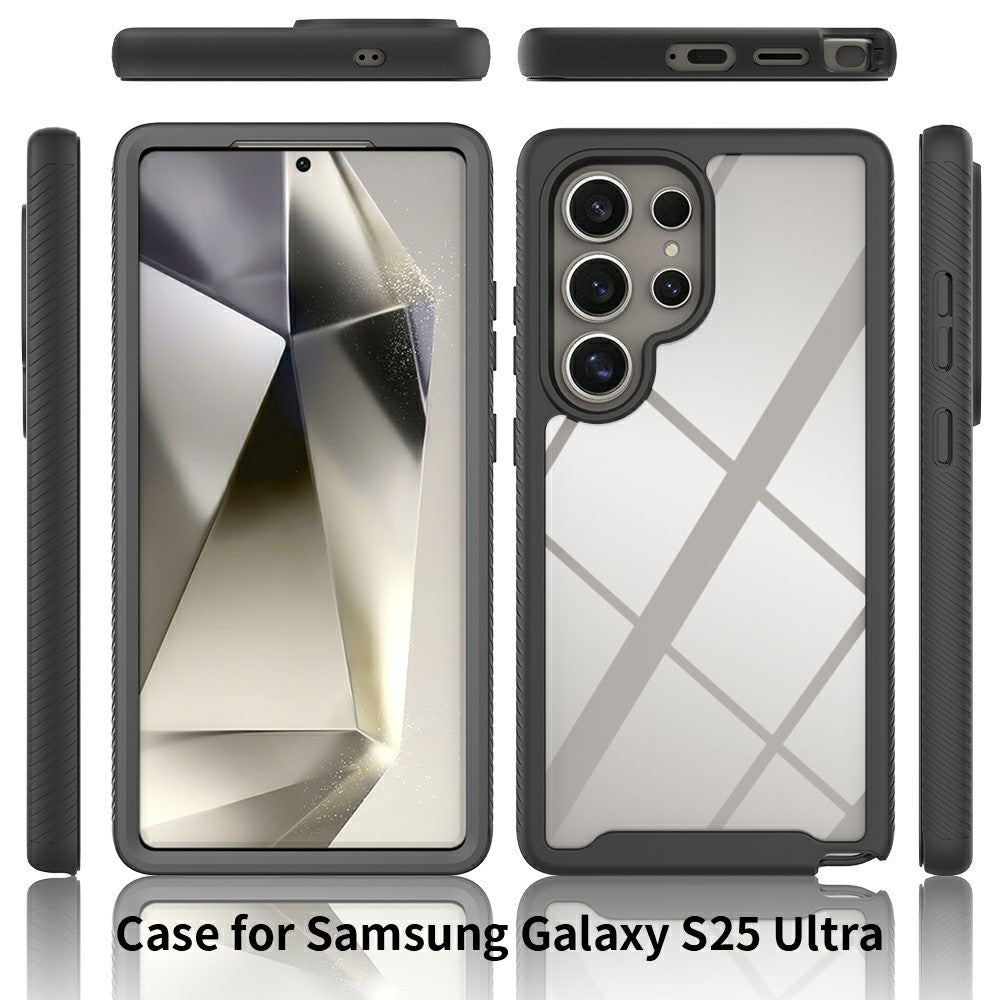 For Samsung Galaxy S25 Ultra Magnetic Case PC+TPU Phone Cover with PET Screen Film All-Around Protection