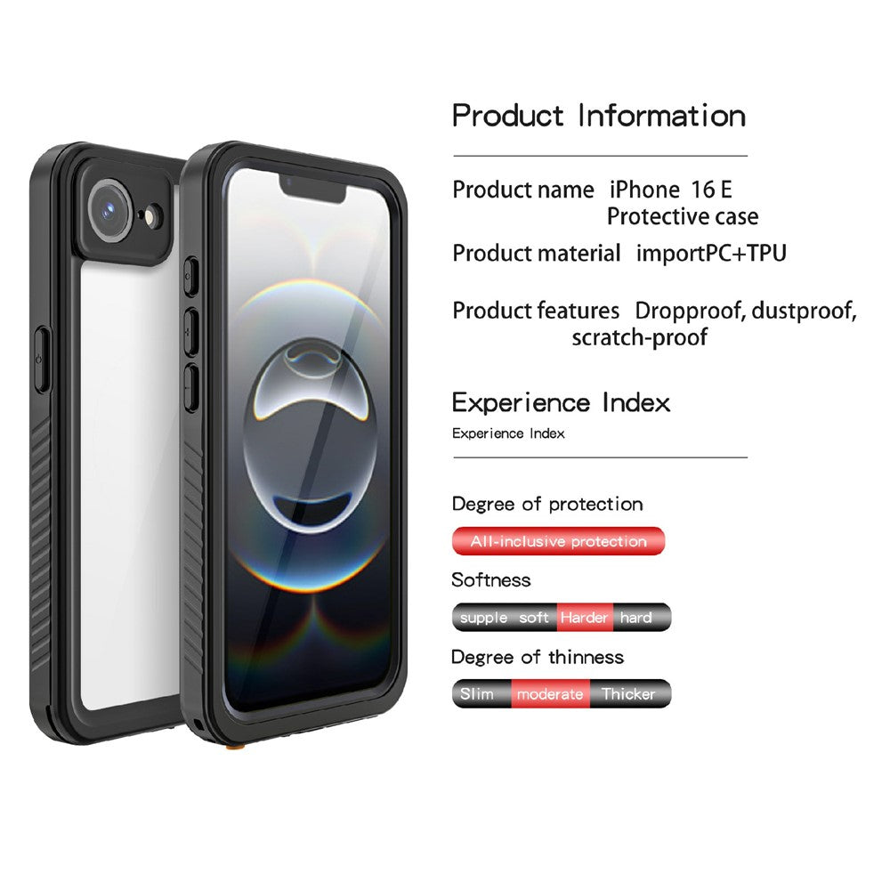 REDPEPPER FS  /  FM Series For iPhone 16e Waterproof Case IP68 Shockproof Phone Cover