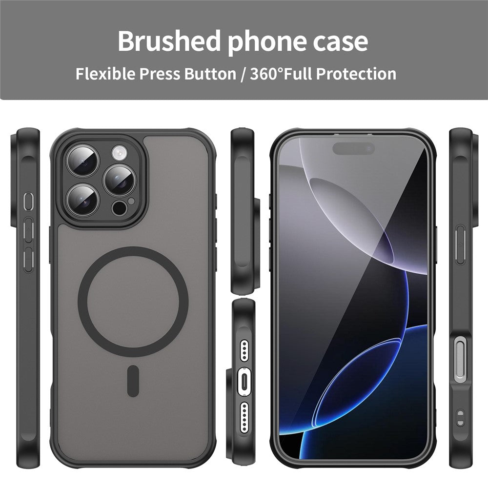 For iPhone 16 Pro Case Compatible with MagSafe Anti Drop PC + TPU Phone Cover