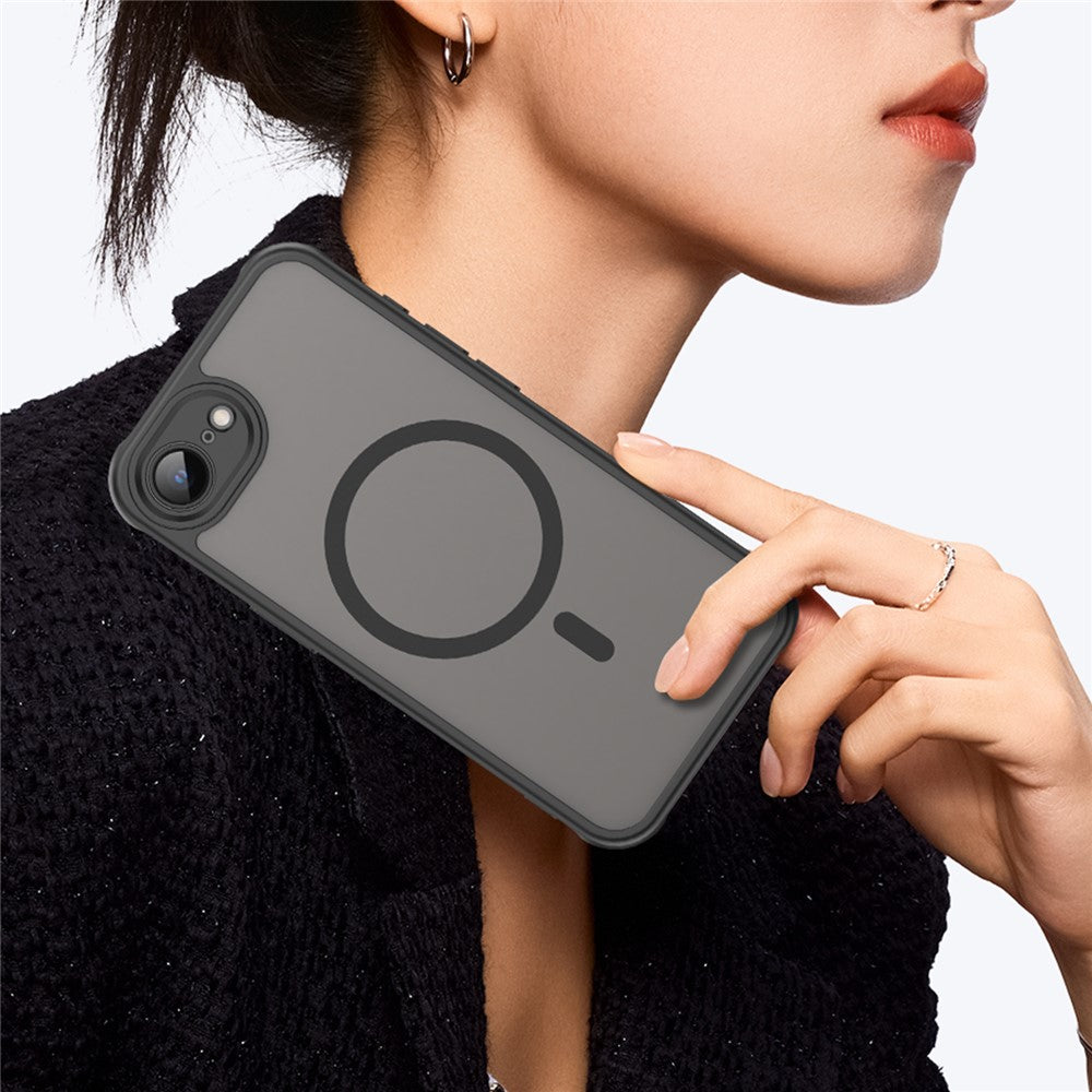 For iPhone 16e Case Magnetic Anti Drop PC + TPU Phone Cover Compatible with Magsafe