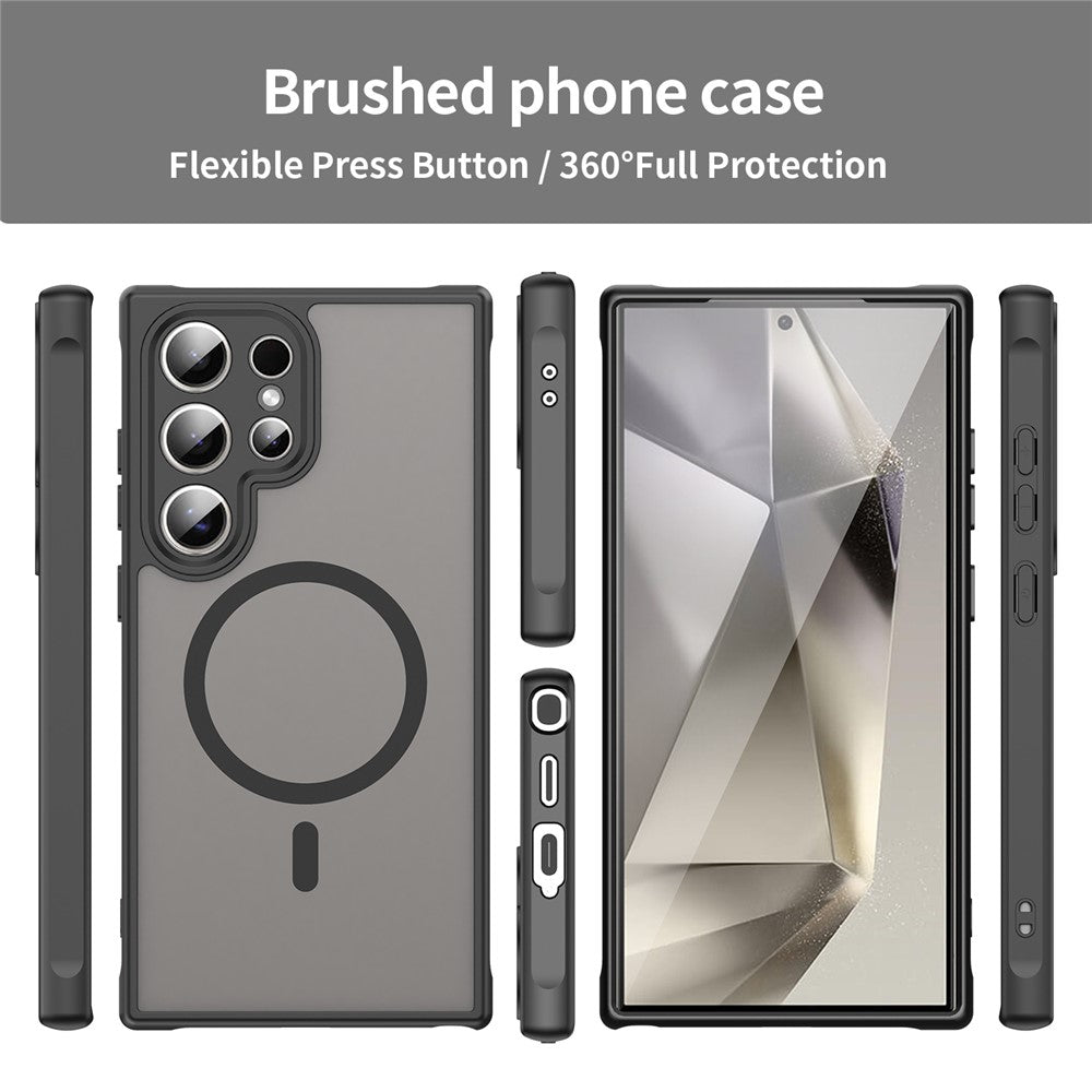 For Samsung Galaxy S25 Ultra Case Compatible with MagSafe Anti Drop PC + TPU Phone Cover