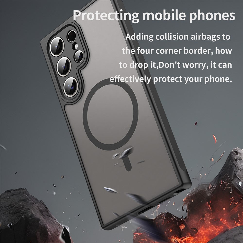 For Samsung Galaxy S25 Ultra Case Compatible with MagSafe Anti Drop PC + TPU Phone Cover