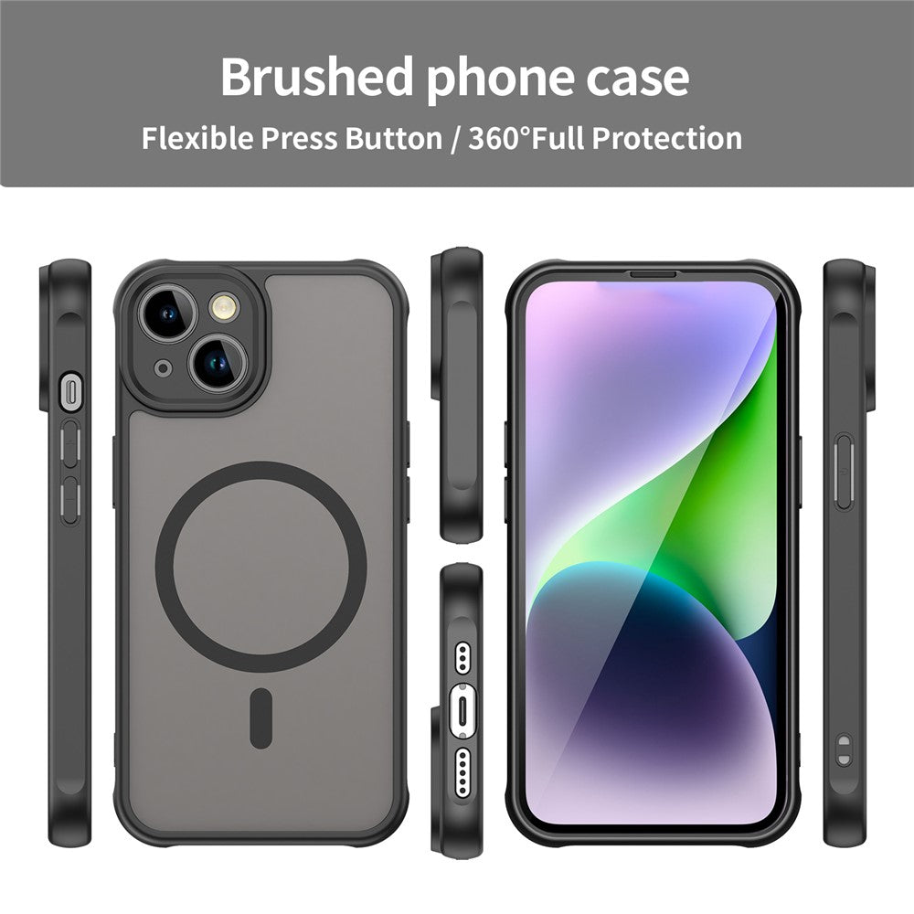 For iPhone 15 Case Compatible with MagSafe Anti Drop PC + TPU Phone Cover