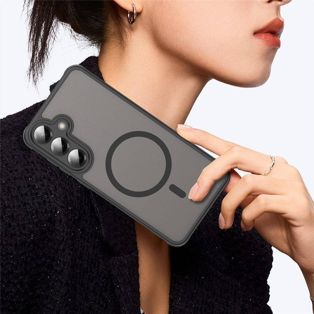 For Samsung Galaxy S25 Case Compatible with MagSafe Anti Drop PC + TPU Phone Cover