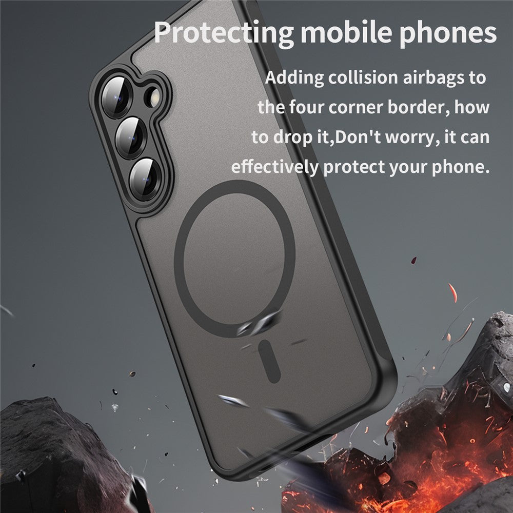 For Samsung Galaxy S25 Case Compatible with MagSafe Anti Drop PC + TPU Phone Cover