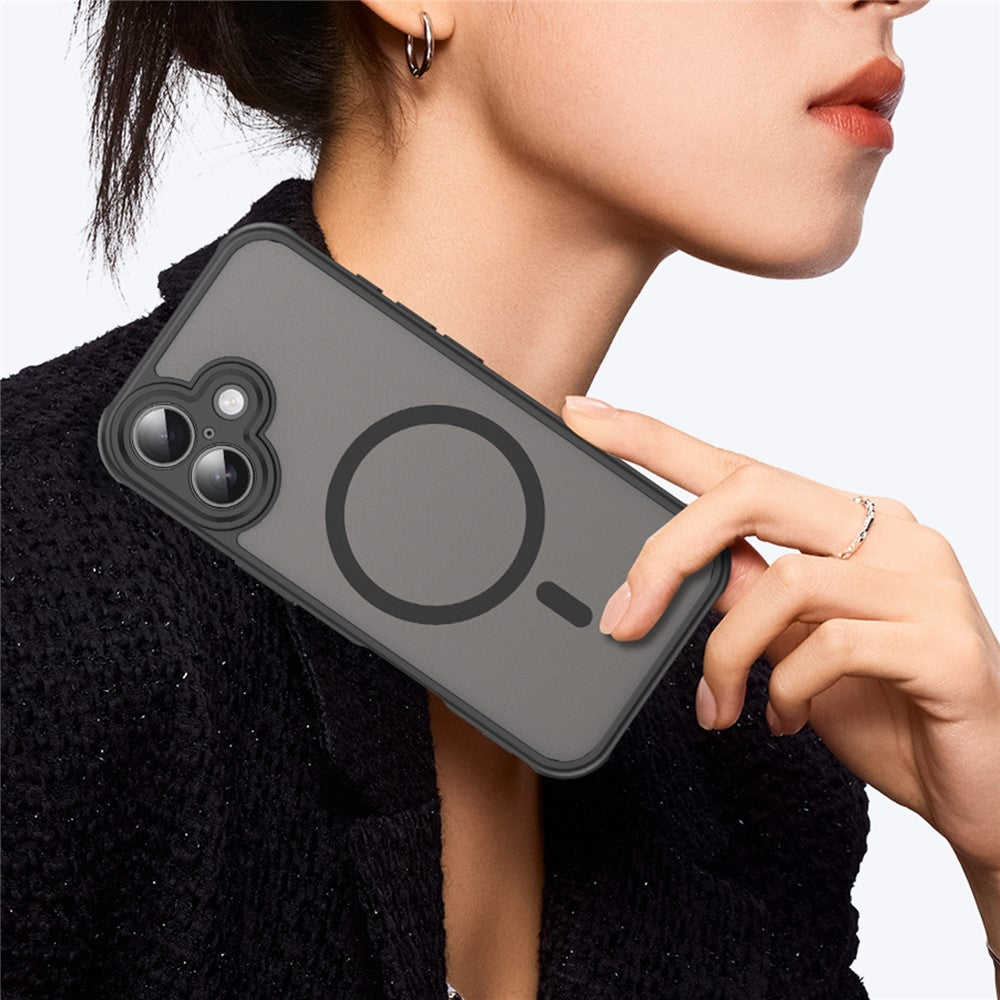 For iPhone 16 Case Compatible with MagSafe Anti Drop PC + TPU Phone Cover