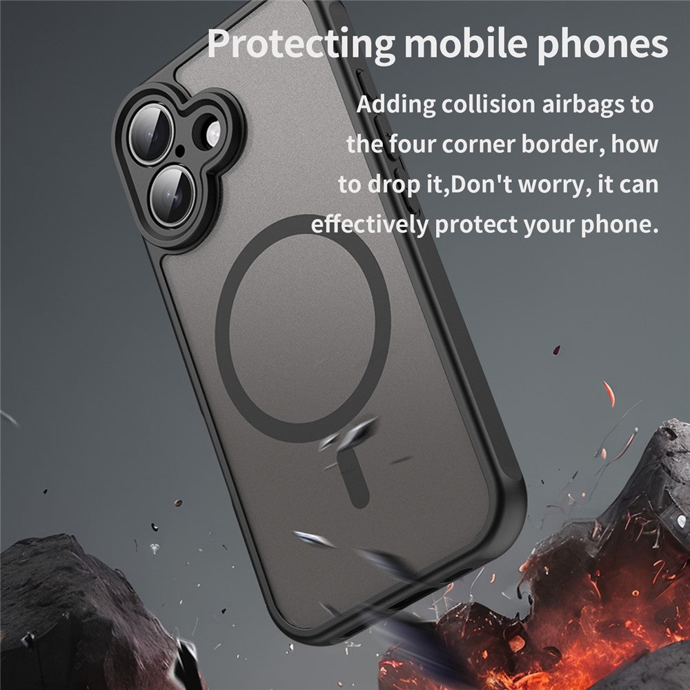 For iPhone 16 Plus Case Compatible with MagSafe Anti Drop PC + TPU Phone Cover