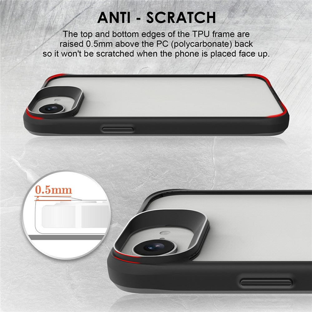 For iPhone 16e Case Hybrid Hard PC Soft TPU Shockproof Phone Cover