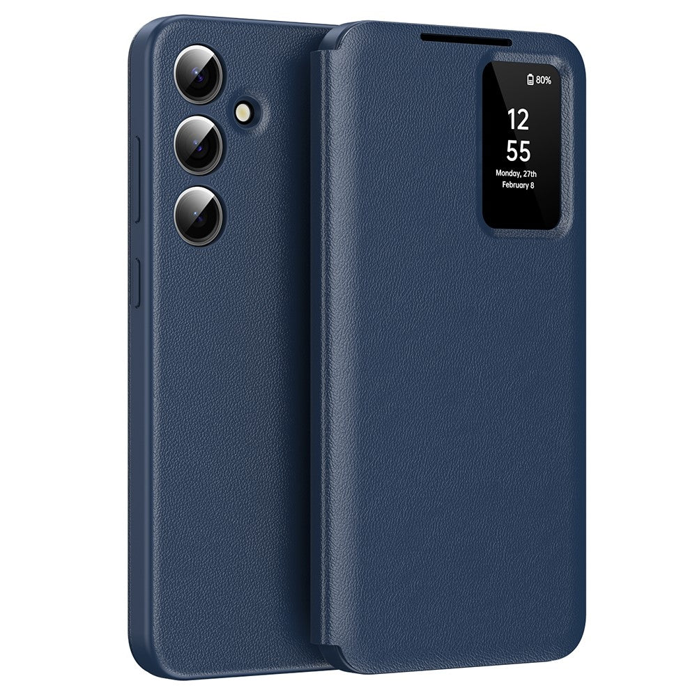 Samsung Galaxy A55 5G Case with Card Holder Smart View Window Leather Phone Cover