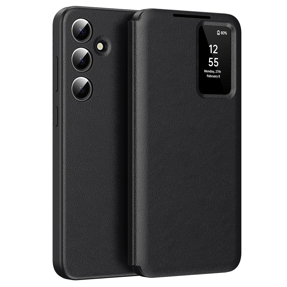 Samsung Galaxy A55 5G Case with Card Holder Smart View Window Leather Phone Cover