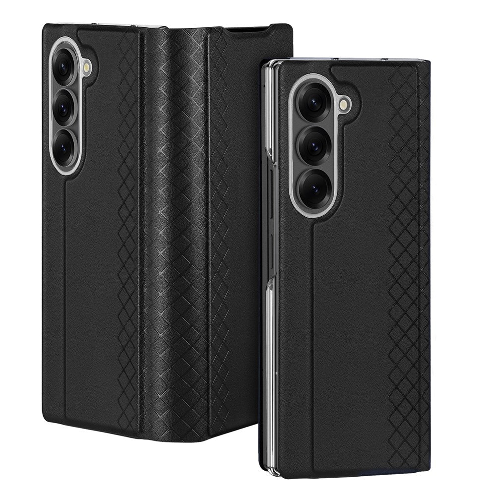 Samsung Galaxy Z Fold7 5G Case DUX DUCIS Bril Series Leather+PC Phone Cover with Stand