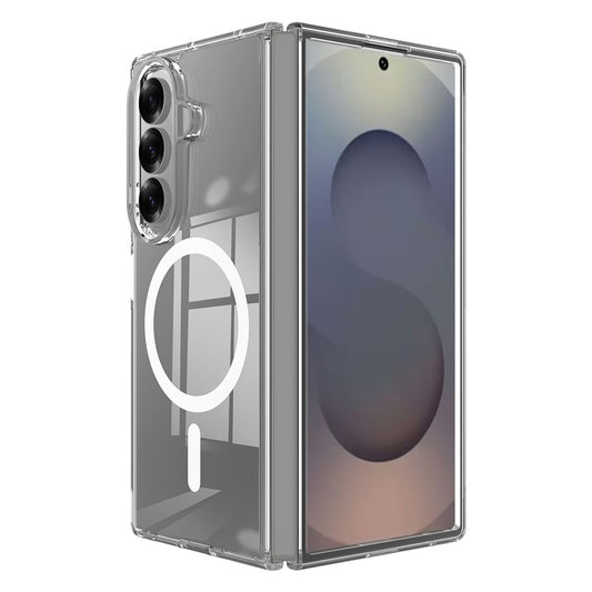 Samsung Galaxy Z Fold7 5G Clear Phone Case Compatible with MagSafe TPU+Acrylic Back Cover
