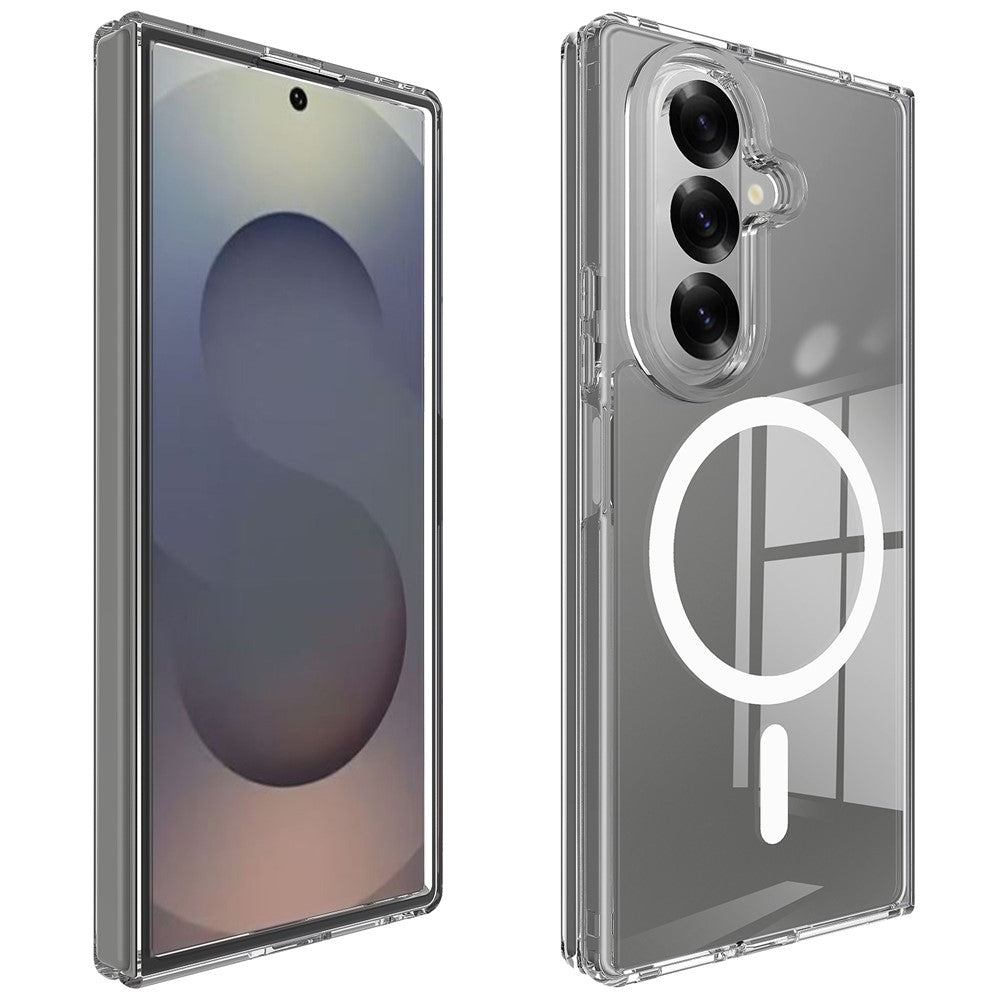 Samsung Galaxy Z Fold7 5G Clear Phone Case Compatible with MagSafe TPU+Acrylic Back Cover