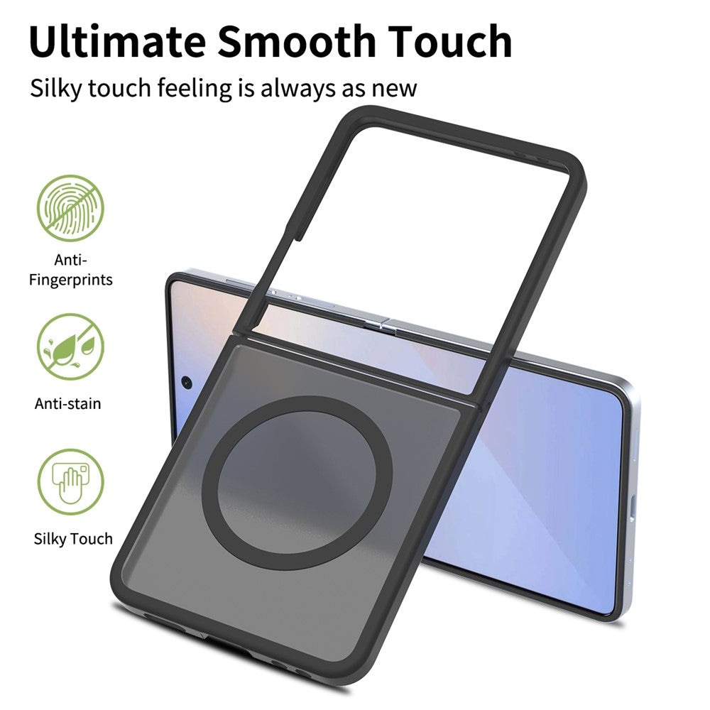 Samsung Galaxy Z Flip7 5G Case Compatible with MagSafe TPU Frame Acrylic Back Phone Cover Skin Touch