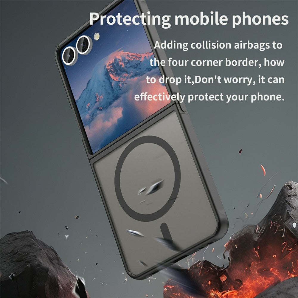 Samsung Galaxy Z Flip7 5G Case Compatible with MagSafe Anti Drop PC + TPU Phone Cover