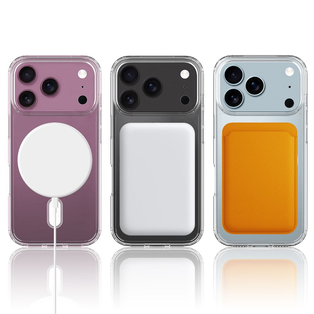 For iPhone 17 Pro Max Clear Phone Case Compatible with MagSafe TPU+Acrylic Back Cover