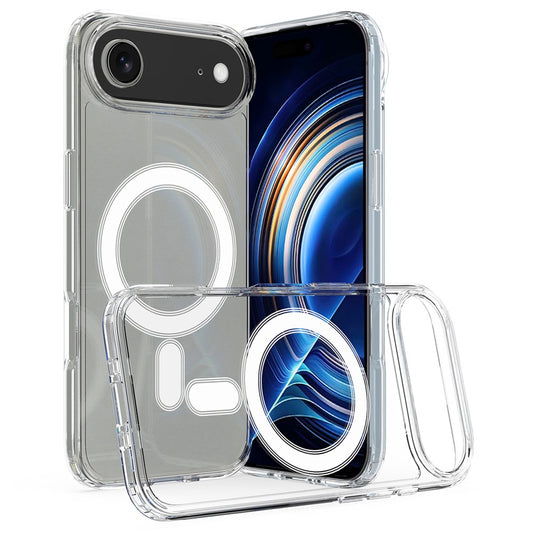 For iPhone 17 Air Clear Phone Case Compatible with MagSafe TPU+Acrylic Back Cover
