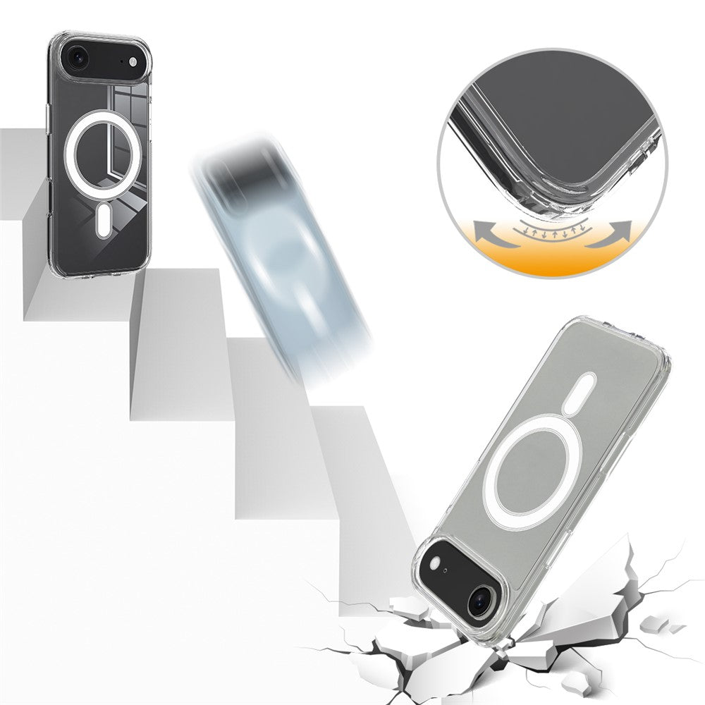 For iPhone Air Clear Phone Case Compatible with MagSafe TPU+Acrylic Back Cover