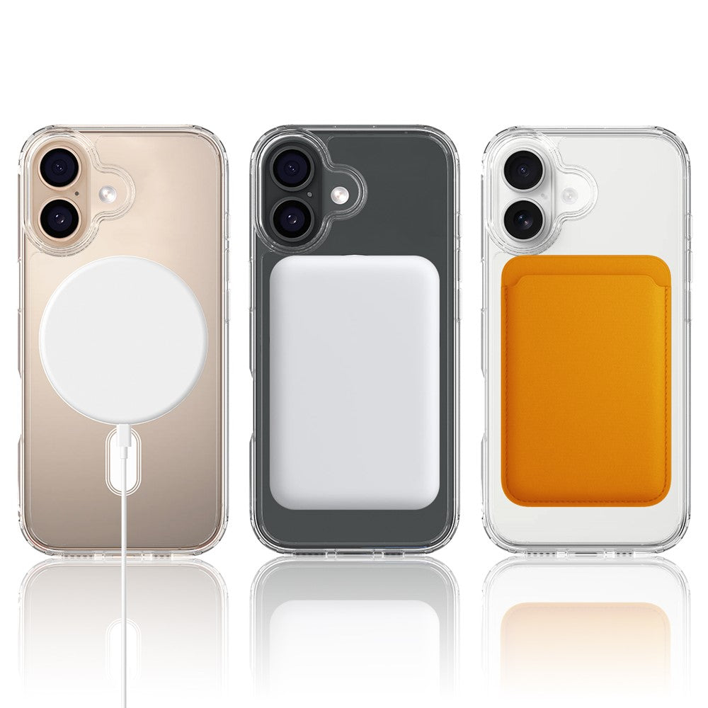 iPhone 17 Clear Phone Case Compatible with MagSafe TPU+Acrylic Back Cover