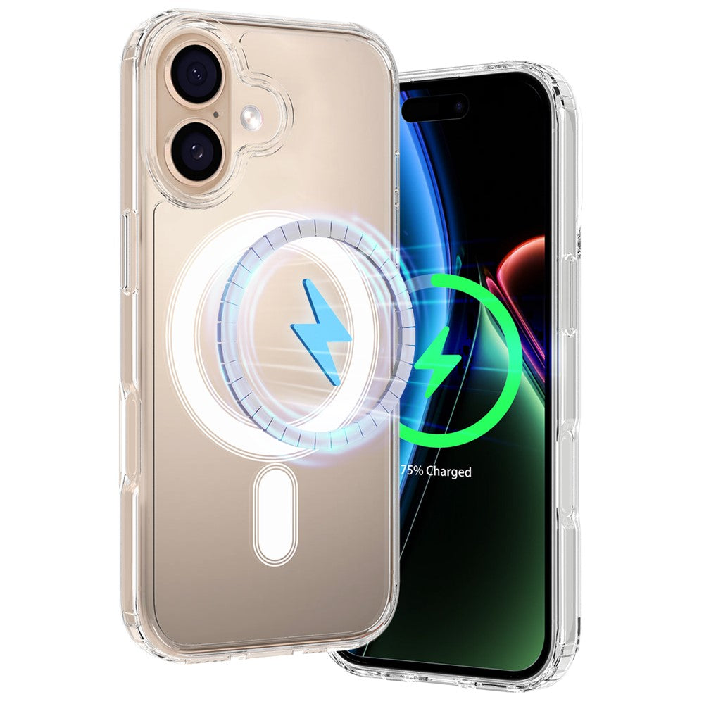 iPhone 17 Clear Phone Case Compatible with MagSafe TPU+Acrylic Back Cover