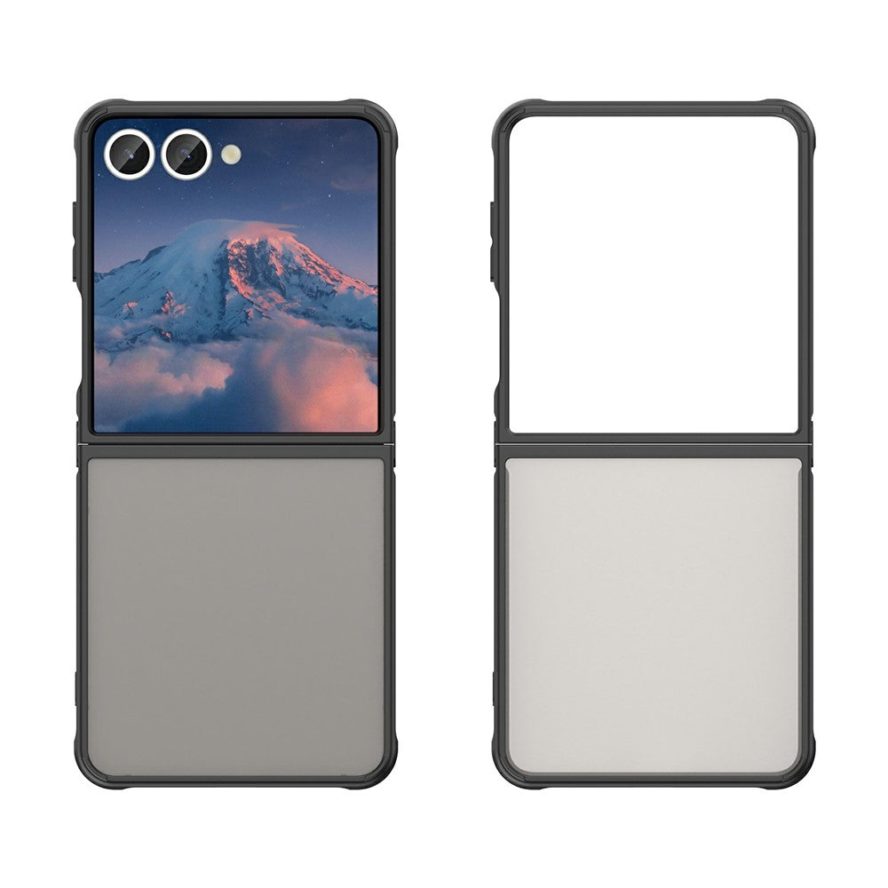 Samsung Galaxy Z Flip7 5G Case Drop Proof Airbags Frosted Translucent PC + TPU Phone Back Cover