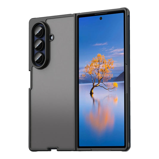 Samsung Galaxy Z Fold7 5G Case Drop Proof Airbags Frosted Translucent PC + TPU Phone Back Cover