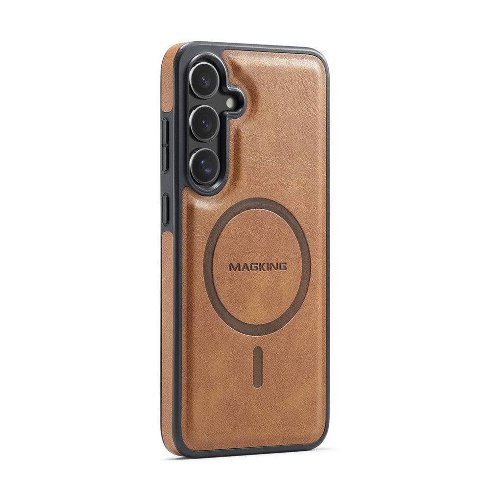 Samsung Galaxy S25+ Case Compatible with MagSafe Wallet PC + TPU + PU Phone Cover