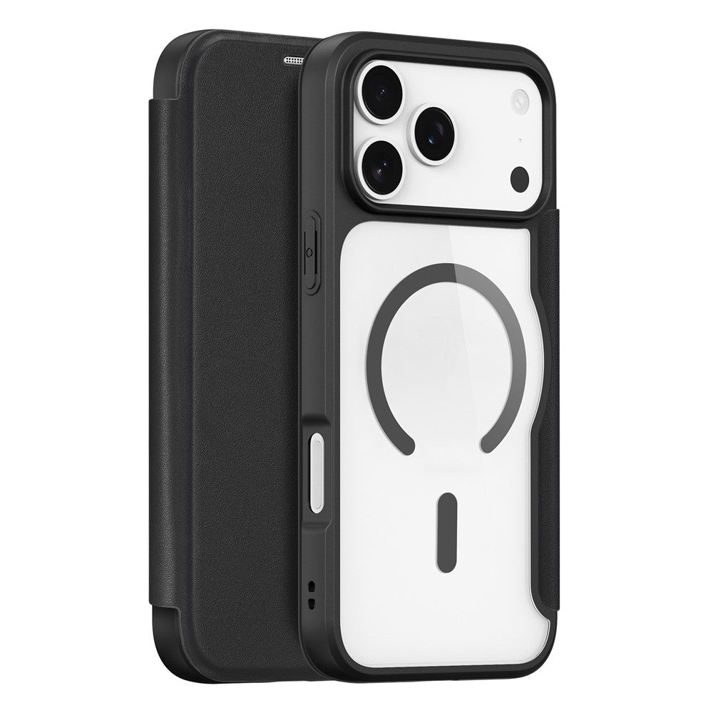 For iPhone 17 Pro Leather Case DUX DUCIS Skin X Pro Series Flip Cover Compatible with MagSafe