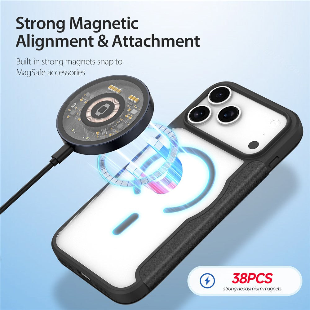 For iPhone 17 Pro Leather Case DUX DUCIS Skin X Pro Series Flip Cover Compatible with MagSafe