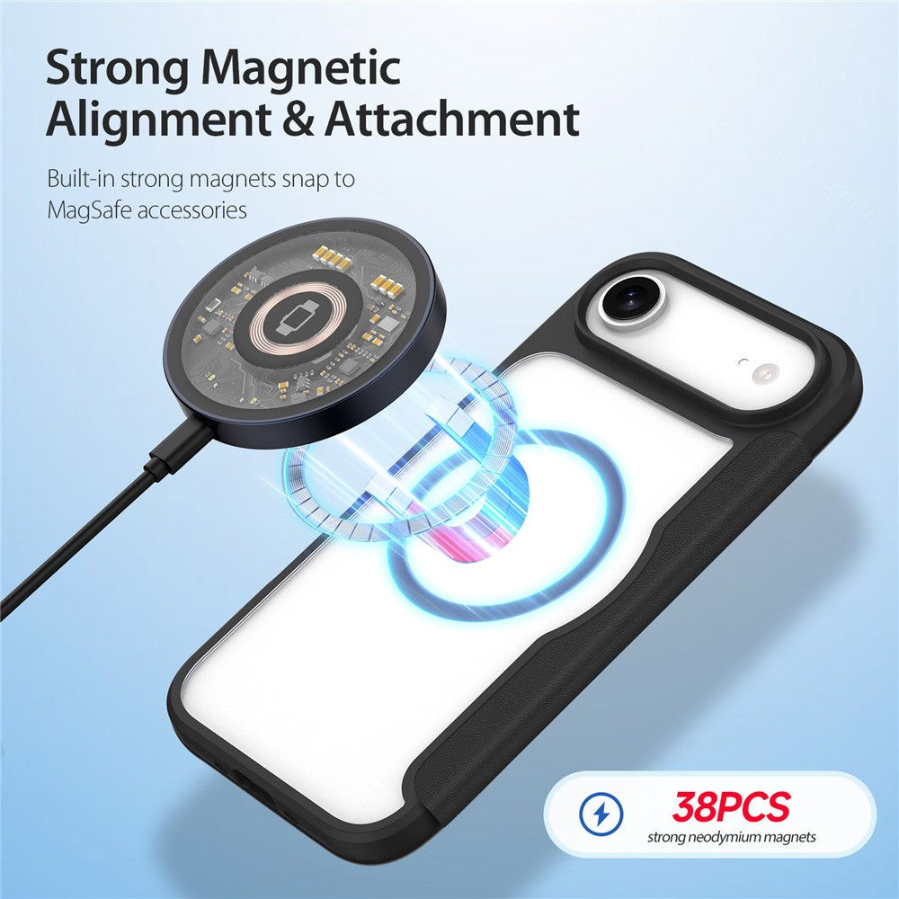 For iPhone Air Leather Case DUX DUCIS Skin X Pro Series Flip Cover Compatible with MagSafe