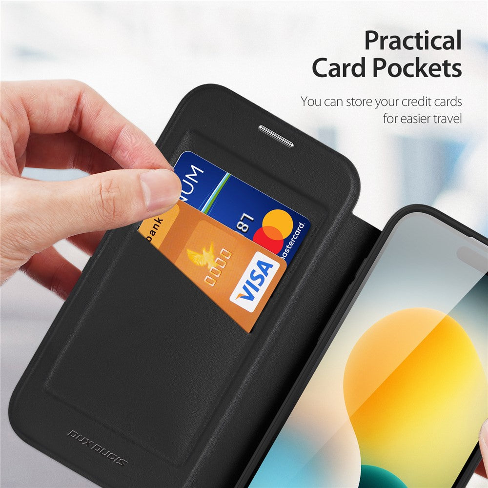 For iPhone Air Leather Case DUX DUCIS Skin X Pro Series Flip Cover Compatible with MagSafe