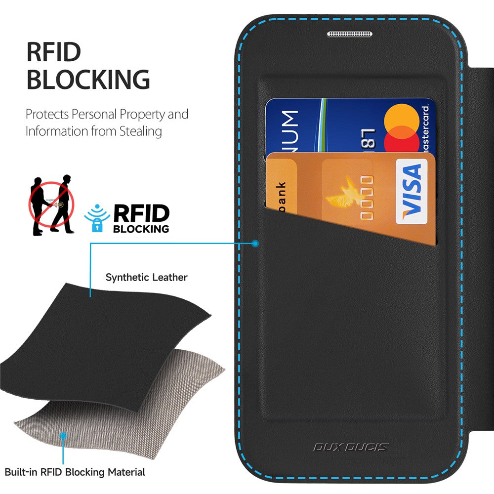 For iPhone Air Leather Case DUX DUCIS Skin X Pro Series Flip Cover Compatible with MagSafe