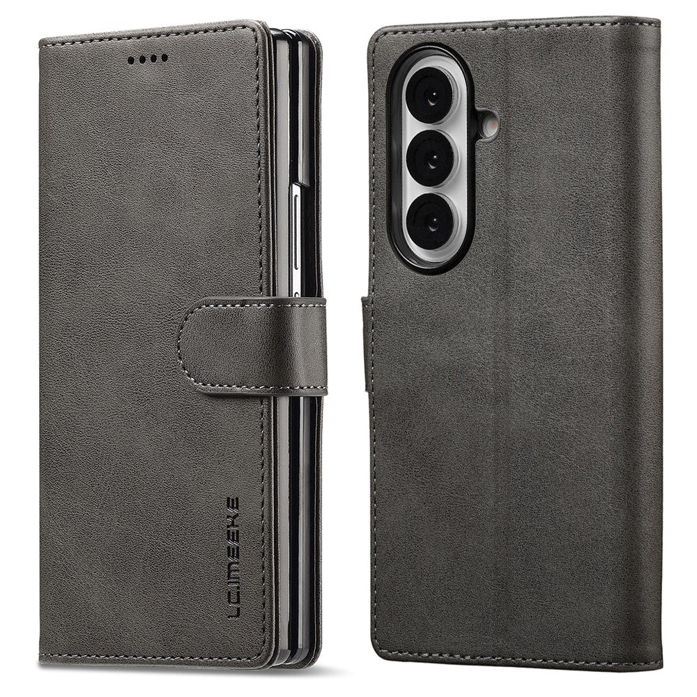 Samsung Galaxy Z Fold7 5G Case Calf Texture PU Leather Stand Wallet Phone Cover