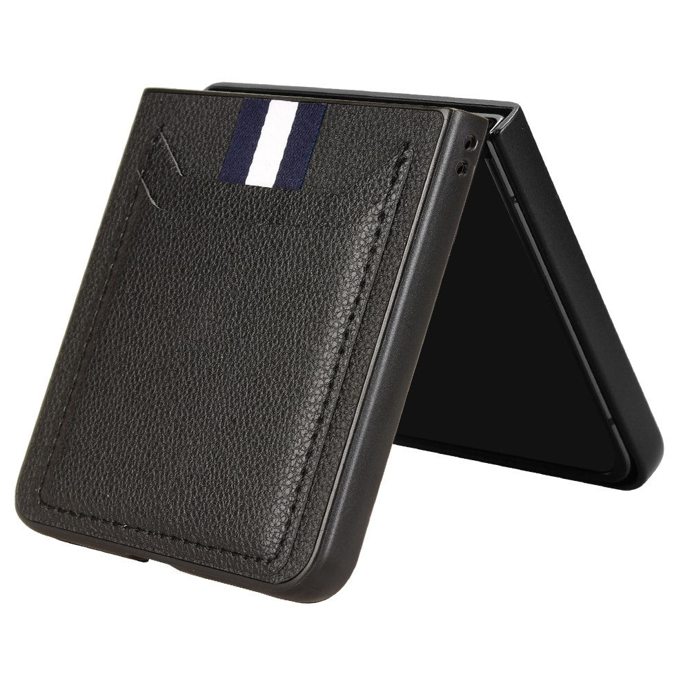 Samsung Galaxy Z Flip7 5G Case Card Holder Litchi Texture Leather + PC Phone Cover