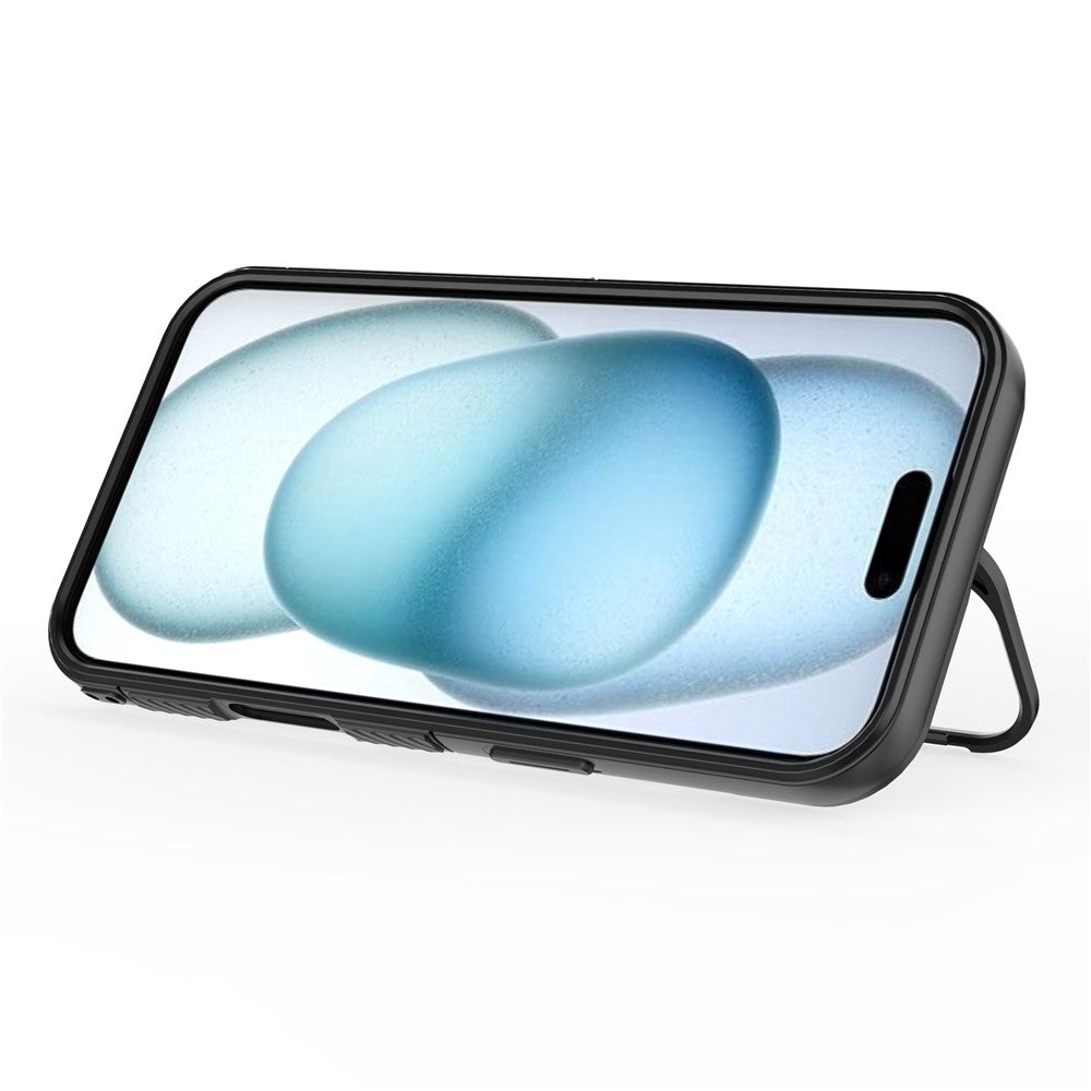 For iPhone Air Case Compatible with MagSafe PC Kickstand Ripple Texture TPU Phone Cover