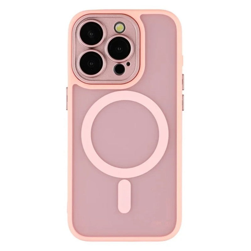 For iPhone 15 Pro Back Cover Compatible with MagSafe WANLONFENG QB1 Series PC TPU Shockproof Phone Case