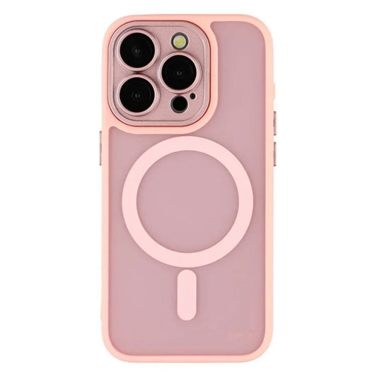 For iPhone 15 Pro Back Cover Compatible with MagSafe WANLONFENG QB1 Series PC TPU Shockproof Phone Case